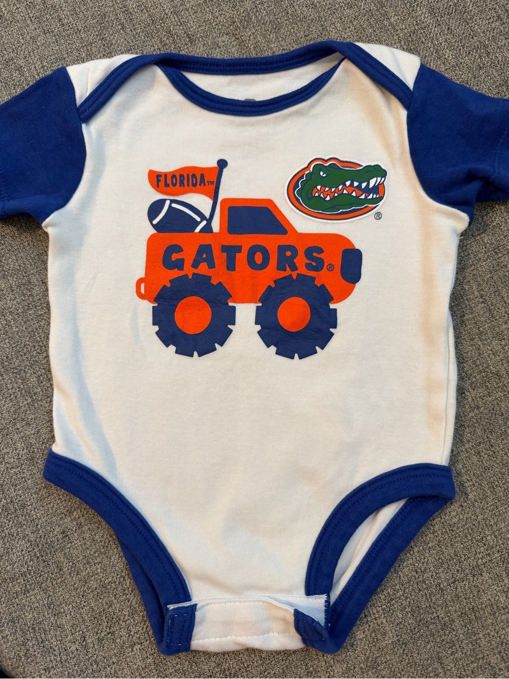 Florida Gators Blue & Orange Baby One-Piece Size 3-6m like new Sporty NCAA